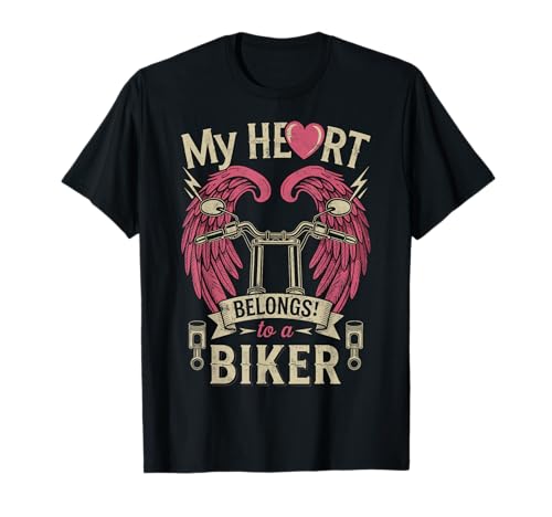 My Heart Belongs to a Biker Girls T-Shirt