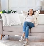 Utopia Bedding Kopfkissen 40x40 cm (2er Set), Gestepptes Kissen für Bett und als Dekokissen, Kissenfüllung, SofaKissen, Zierkissen für Couch (Weiß)