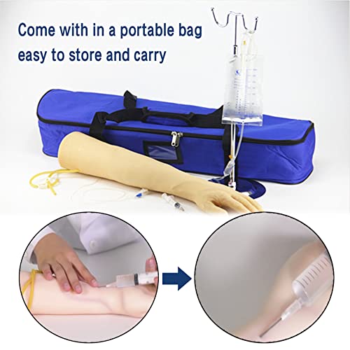 Arm IV Practice Model - Phlebotomy and Venipuncture Training Arm for Nurse Apprentice Doctor Intravenous Injection, Infusion,Blood Drawing Procedures Exercise Improvement