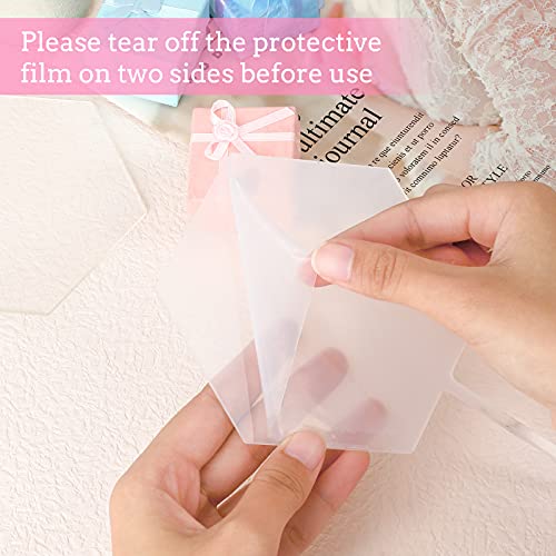2 Pieces Acrylic Cake Topper Blank Cake Topper Clear Diy Birthday Cake Topper Personalized Diy Birthday Cake Topper For Custom Wedding Birthday Festival Party Cake (Hexagon Style) #TOP2
