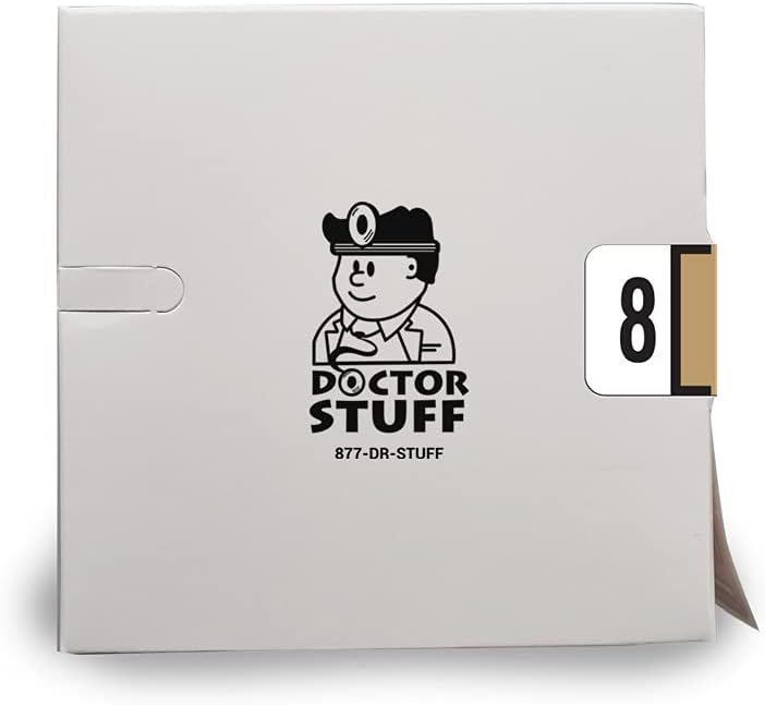 Doctor Stuff - File Folder Labels, Number 8, Jeter 0300 Match - JANM Series Chart Stickers, Tan, 15/16" x 1-5/8", #8, 500/Roll