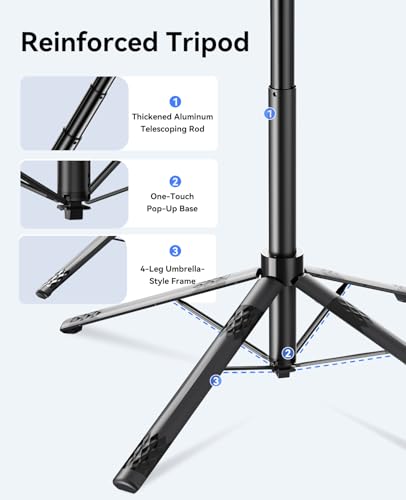 ORICO Trípode para móvil 185cm, Trípode Portátil & Palo Selfie, Base de 4 Patas, Mando a Distancia Inalámbrico, Trípode Aluminio Extensible para iPhone/Android/Cámara/GoPro - SPN185 - imagen 2