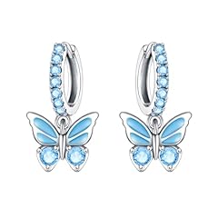 Silver,0.87inch-Blue Butterfly