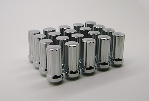 AccuWheel LNS-09160C5 Small Diameter Acorn Spline Drive Chrome Lug Nuts with Key (9/16" Thread Size) - Pack of 20 Lugnuts