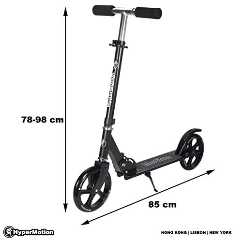 HyperMotion, Kinderroller, Roller für Kinder, faltbar, ab Kleinkind Junge Mädchen, Kinderscooter für Mädchen und Jungen ab 8 Jahre, Kickboard, Tretroller, Schwarz