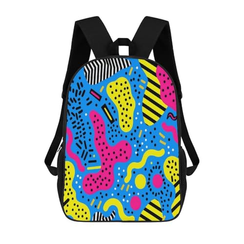 80s 90s Backpack Simple Leisure Travel Backpack Outgoing Daypack 17 Inch