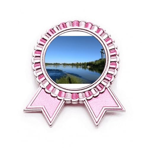 Photographie Art Déco Fashion Badge Broche Rose Winner Award Medal Urban Lake M