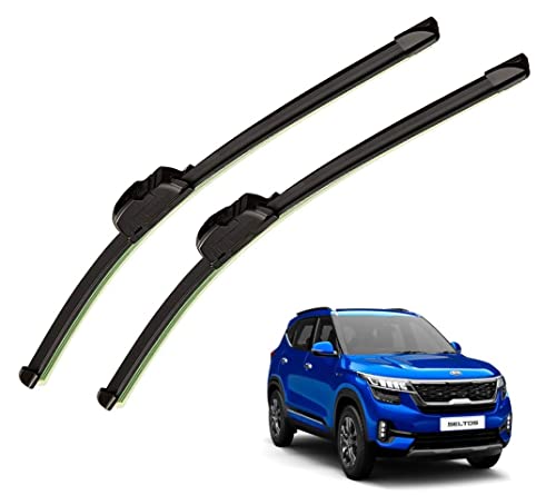 Image of Auto Hub Car Wiper Blades Compatibility With KIA Seltos Old - Set of 2 Pcs (D-24,P-18)