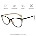 MEETSUN Non Prescription Glasses Frames For Women，Retro Cateye Fake Eyeglasses HD Clear Lens (Dark Brown Frame Clear Lens)