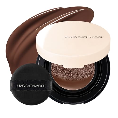 Image of JUNG SAEM MOOL Essential Skin Nuder Cushion | Natural Finish, Buildable Coverage Cushion Foundation by Korean Makeup Artist (Mini, 0.17 Fl Oz), 42C Deep Cacao