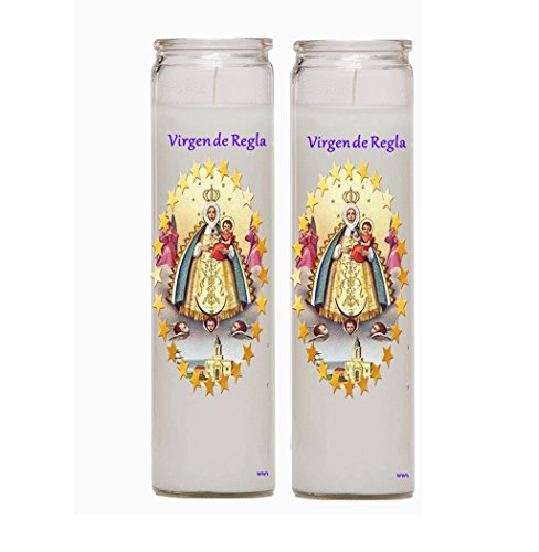 Virgen de Regla Velas Set of Two or 4 Candles Veladoras Set de 2 o 4 Velas (2)