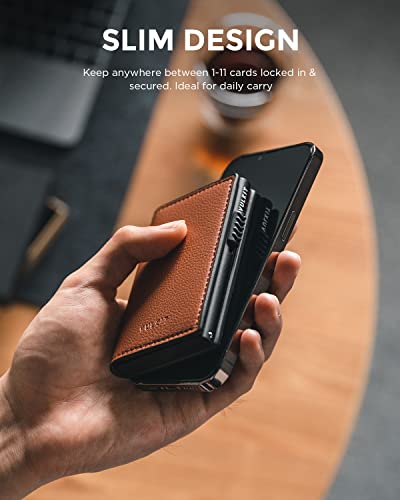 Image of VULKIT Minimalist Card Holder Wallet Pop Up Cards RFID Protection Holds Up to 10 Cards