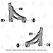 AUTOACER - Front Lower Control Arm Bushing Kit 6 pcs Left & Right Side For Touareg 2002-2018, Q7 2007-2015 & Cayenne 2003-2010 models. Compatible with 7L0407077 7L0407183A 7L0407182E 7L0412333A,