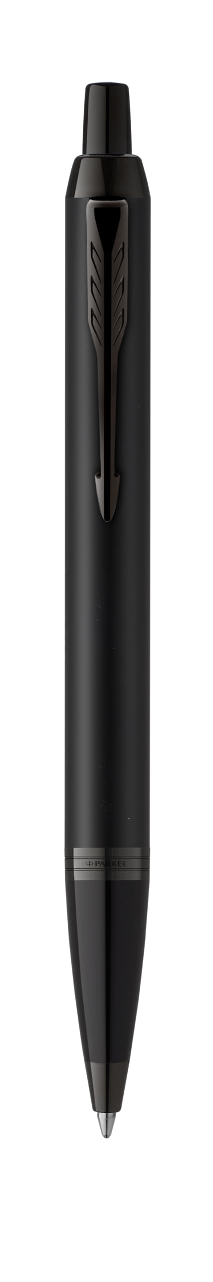 PARKER IM Professionals - Juego de bolígrafo y pluma estilográfica Achromatic con grabado, bolígrafo premium, caja de regalo, color negro mate