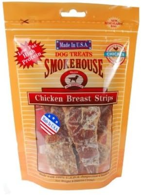 Miniatura 3 de Smokehouse Tiras de pechuga de pollo 100% naturales para perros, 4 onzas