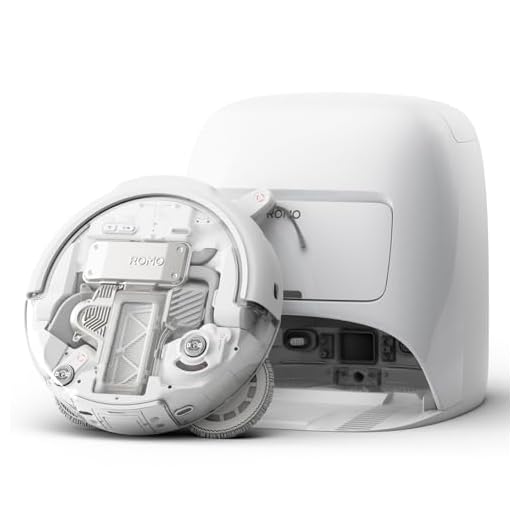 DJI ROMO A Saugroboter mit Wischpads und Transparentem Design, 25.000 Pa Saugkraft, Hinderniserkennung auf Drohnen-Niveau, 200 Tage Wartungsfreier Betrieb, Autom. Wischpadreinigung und -Trocknung