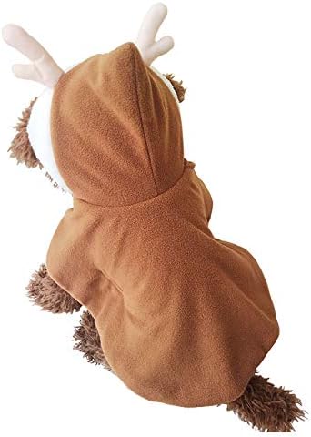 YOLSUN Halloween Pumpkin Hat Cute Cosplay Kitten Cat/Small Dog Costume (Reindeer S, Brown)