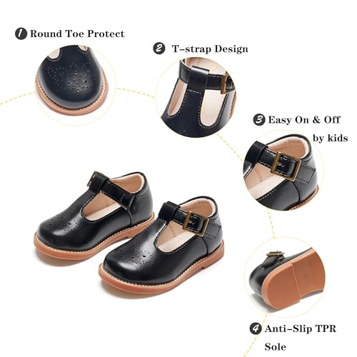 Kiderence Toddler Little Girls Mary Jane Dress Shoes School Oxford for Flats4