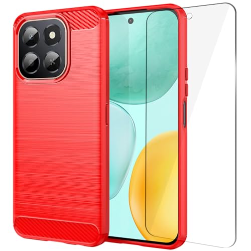 Coque Honor X6c rouge antidérapante finie les chutes accidentelles