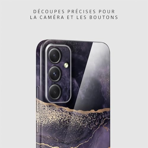 Coque Samsung A54 5G ONEFLOW Bliss violet marbré pailleté - 7