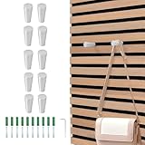 Robuste Wandhaken, 10 Stück, Kleiderhaken für Tür, schwarze Metallhaken mit Schraube, Wandmontage, Huthaken für Akustikplatten, Badezimmer, Schlafzimmer, Wohnzimmer (Weiß)