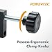 POWERTEC Universal Fence Clamps for Woodworking, Compatible with Table Saw, Miter Saw, Router Table, Drill Press Table, Clamping Square, Woodworking Clamps with 3/8