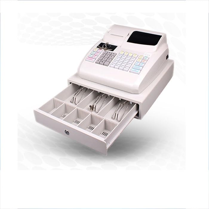 Version Anglaise Caisse Enregistreuse Électronique 8 Écrans Numériques Doubles, Imprimante Thermique À Chargement Rapide, Tiroir-caisse En Acier Pour Commerce De Détail, Supermarché, Restaurant (noir)