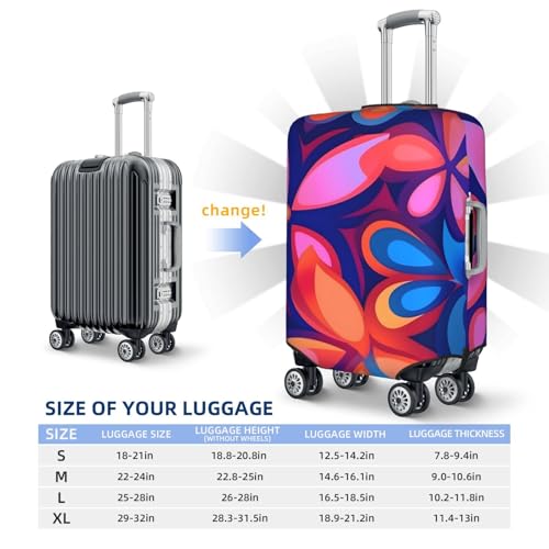 Colorful Flower Tribal Style Travel Luggage Cover for Suitcase Anti-Scratch Fashion Suitcase Protector Washable Elastic Baggage Covers Fits 29-32 Inch Luggage for Travel Beach Holiday3