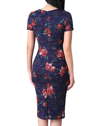 VFSHOW Womens Slim Zipper Up Business Cocktail Party Night Out Bodycon Pencil Sheath Dress4