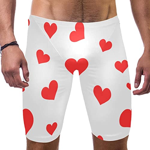 Traje de baño de competición para niños y hombres con pierna cuadrada