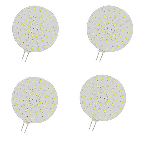Ei-Home G4-3014 - Bombillas LED de 2,5 W, luz blanca, intensidad regulable de 12 V CA/CC, equivalentes a bombillas halógenas de repuesto de 15 W para RV, Track, 4 unidades