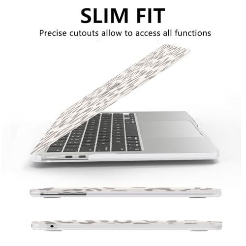 Image of AKIT for MacBook Air 15 inch Case M5 M4 M3 M2 Chip 2026-2023, Leopard Grey