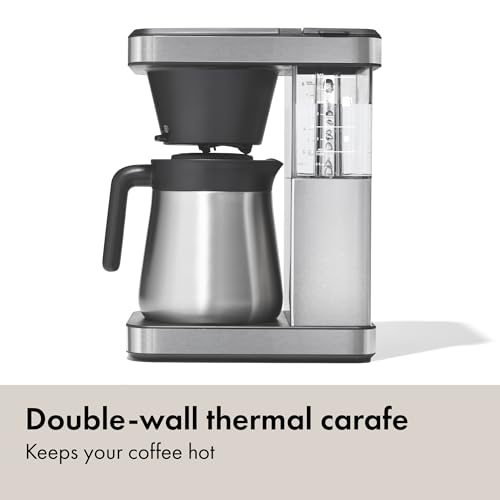 OXO Brew 8-Cup Coffee Maker - Single-Serve & Carafe, Thermal Stainless Steel, SCA Certified