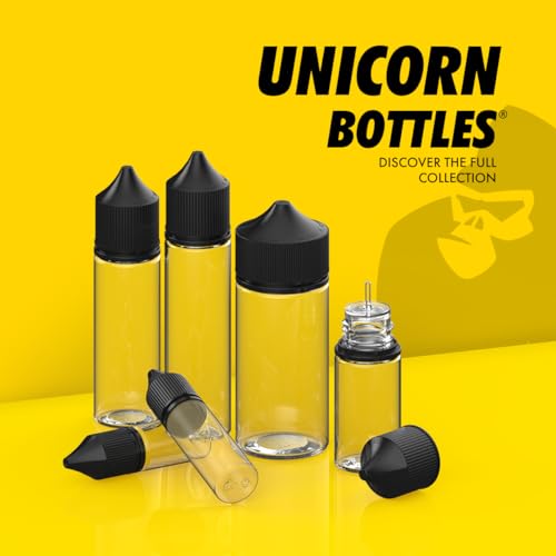 Chubby Gorilla V3 75ml Bouteilles Licorne Plastique PET Bouteilles Bouteilles Bouteilles Compte-gouttes Vide 75ml (Bouteille Noire Transparente avec Bouchon Noir)