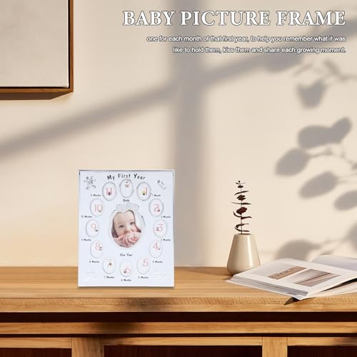 Cadre photo bébé blanc 12 mois cadeau idéal anniversaire et naissance