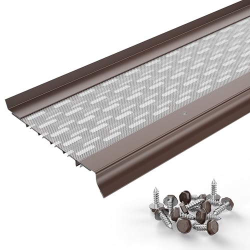 Image of Micromesh Gutter Guards, 5 Inch, 100 FT, Royal Brown