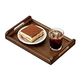 Bandeja de madera | Tabla de embutidos retro | Plato cuadrado de madera | para taza de té, desayuno, mesa de comedor, bar, cocina, dormitorio, decoración del hogar, fiesta, vacaciones
