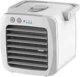 ★ 3 MODOS DE VELOCIDADES DEL VIENTO: 3 velocidades de viento del engranaje para su elección, ajuste libremente según su requerimiento.Utilice la más nueva tecnología de nebulización evaporativa, soplando aire fresco humidificado, más cómodo que otro ventilador eléctrico tradicional.