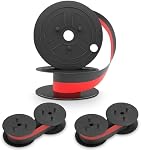 3 Pcs Canon MP11dx Calculator Ink Ribbon – 18 ft x 0.5 in, High Print Capacity, Bright Color, Compatible with Popular Models – Sharp EL-2630PIII Calculator Ribbon, Black and Red for Office & Daily Use