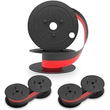 Canon MP11DX Calculator Ink Ribbon Set of 3 18ft x 0.5in Sharp EL-1197PIII Calculator Ribbon Red/Black for Great Print Capacity and Brightness, Easy Setup No Tools Suitable for Popular Models