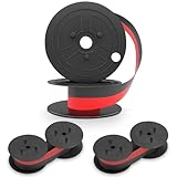 Canon MP11DX Calculator Ribbon Set of 3 – 18ft x 0.5in Sharp EL-1197PIII Calculator Ribbon Red/Black for Great Print Capacity and Brightness, Easy Setup – Suitable for Popular Models