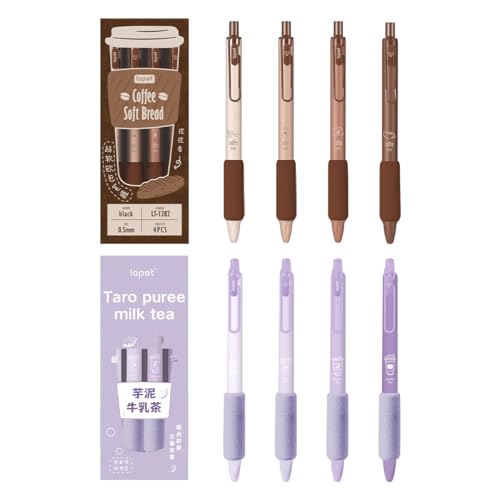 8 bolígrafos de gel retráctiles con tinta negra 0.5mm