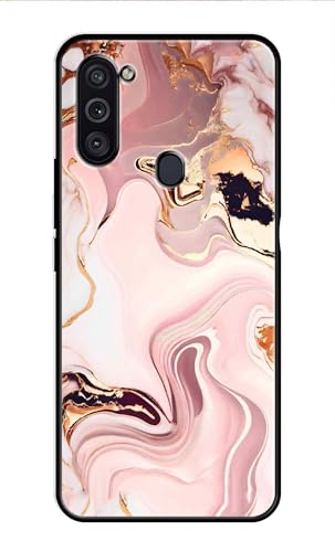 Image of Metal TPU Printed Back Cover for Samsung Galaxy A11 (Marble Design -J1) 360 Degree Protection | Camera Protection -25092024(AR)