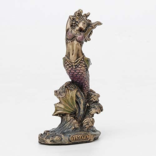 Figura Decorativa Yemaya Santeria Resina Bronce Antiguo 3.54 pulgadas miniatura 6