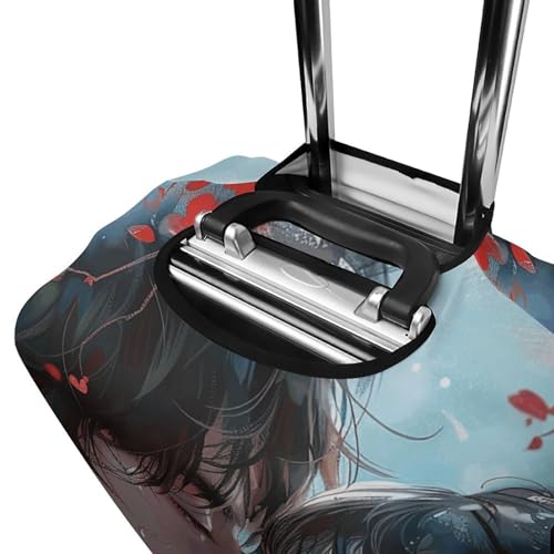 Anime Style Couple Luggage Cover for Suitcase Tsa Approved Stylish Suitcase Covers Washable Stretch Suitcase Protector Anti-Scratch Travel Baggage Covers for 19-32 Inch Luggage4