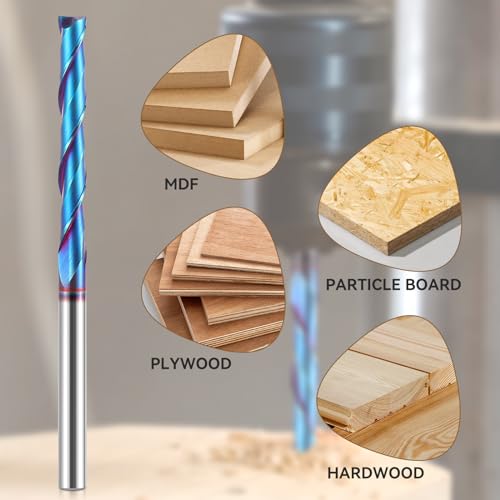 Hqmaster 60241 Extra Long Spiral Router Bit 1/4 Inch Shank Solid Carbide Cnc Router Bit thumb #4