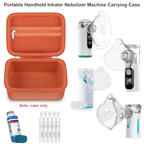 Image of Elonbo Carrying Case for Portable Handheld Inhaler Nebulizer Machine, Orang