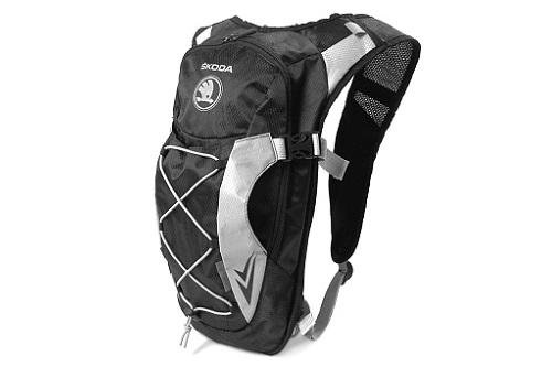 Preisvergleich Produktbild Skoda Fahrradrucksack, schwarz / grau - 000087327B