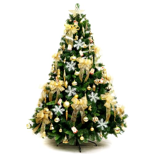 Árboles de Navidad artificiales, árbol de Navidad, para decoración interior y exterior, con soporte de base plegable, para el hogar, oficina, decoración de tienda, fácil montaje, bisagras de metal