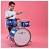 Junior 3 Piece Drum Kit by Gear4music, Wine Red #3